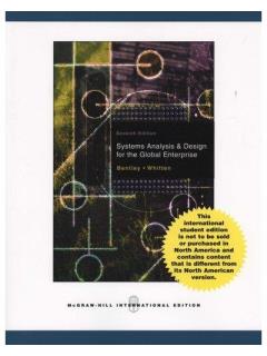 Systems Analysis And Design For The Global Enterprise