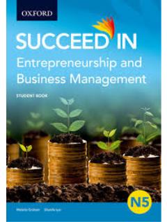 Succeed in Entrepreneurship and Business Management N5 Student Book