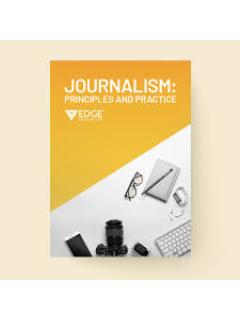 Journalism Principles and Practice